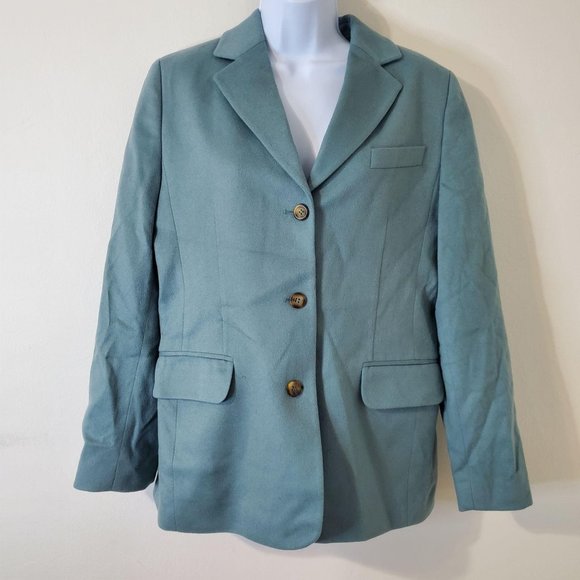 Vintage LL Bean Size 10R Wool Cashmere Blazer - Picture 1 of 6